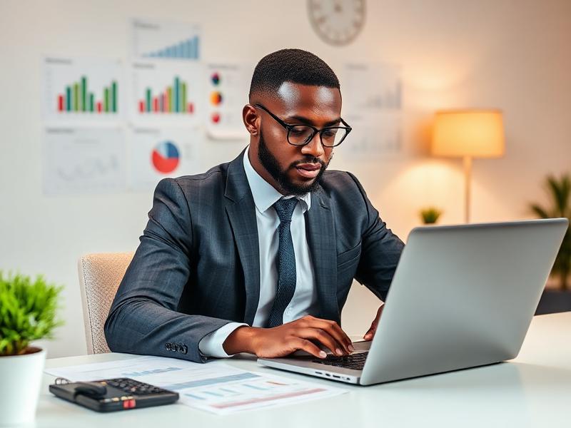 Efficient Nigerian consultant working